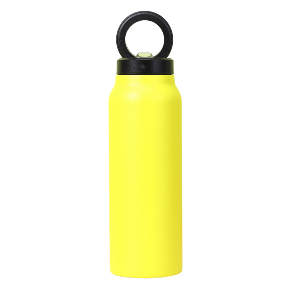 Yellow Insulated Water Bottle with Magnetic Phone Holder, Made of Stainless Steel-image-OPC-PGJCSK2-NEW