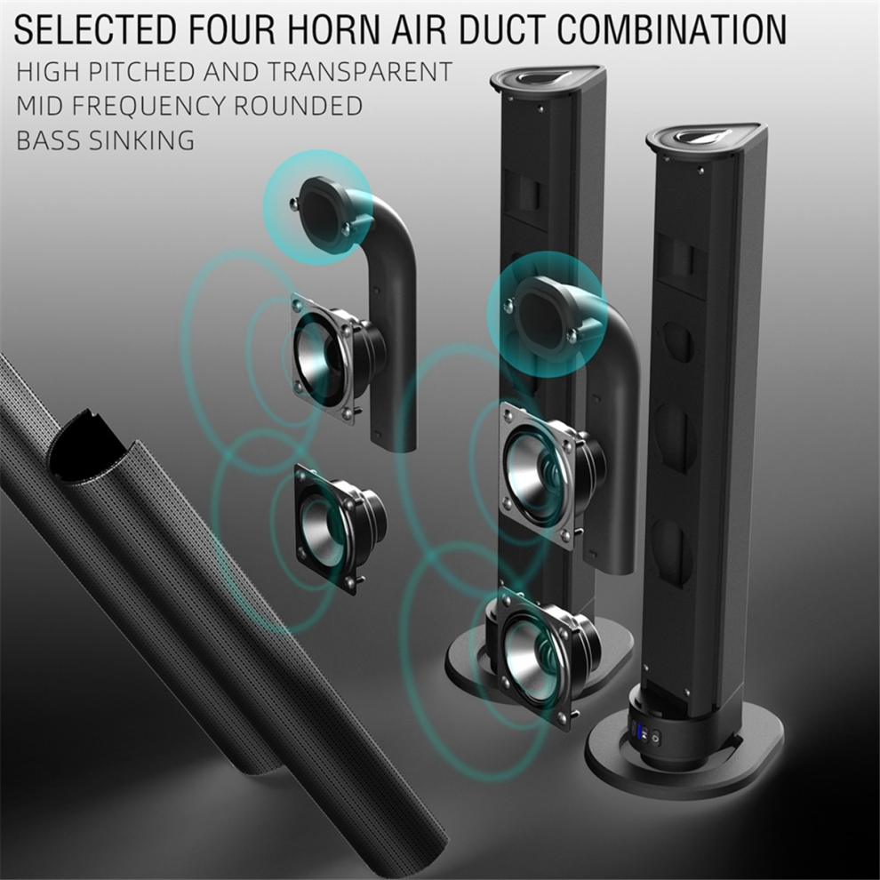 Tv Sound Bar Bluetooth Speaker Aux/Bt/Opt Connection Box 2 In 1 Separable Home Theater System Fm Radio 4852394657300