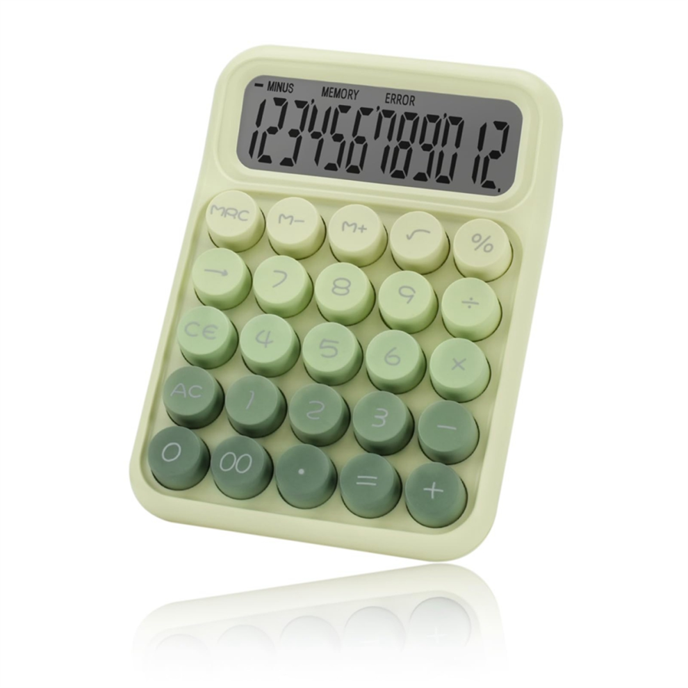 Photos - Calculator Jojomino Desktop Mechanical , Cute Big Buttons s with 12 Digits Large LCD Display, Desk Accessories,Green 