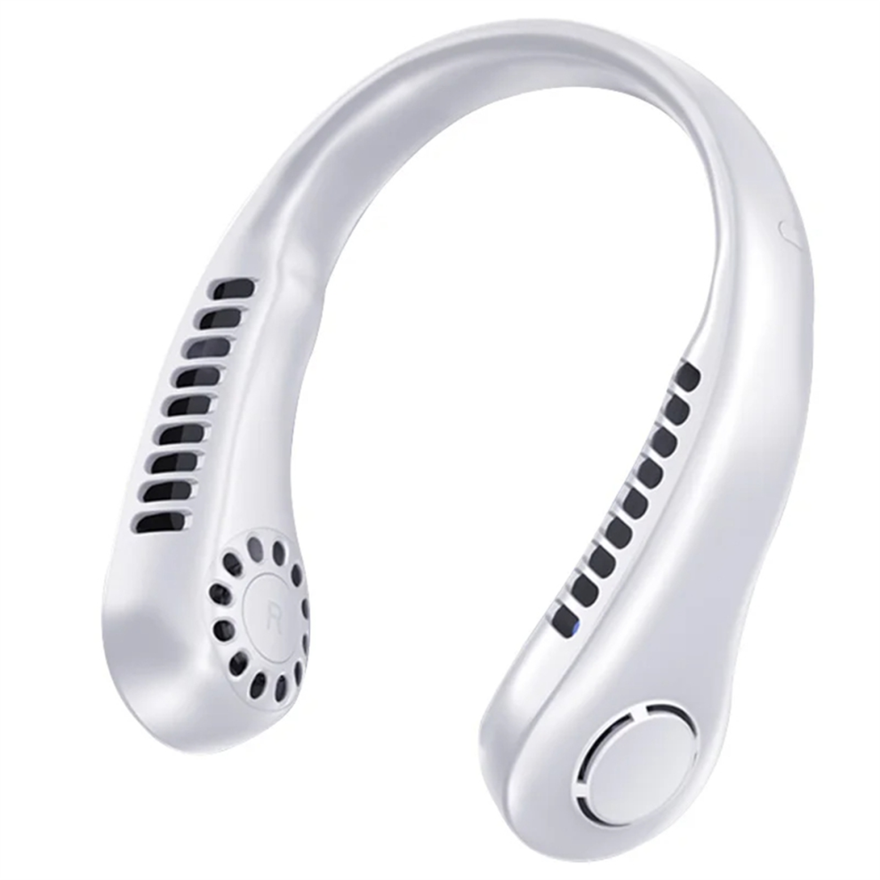 Leaf Less Neck Hanging Small Fan USB Charging Outdoor Portable Sport Essential Summer A-image-OPC-PGJCVGD-NEW