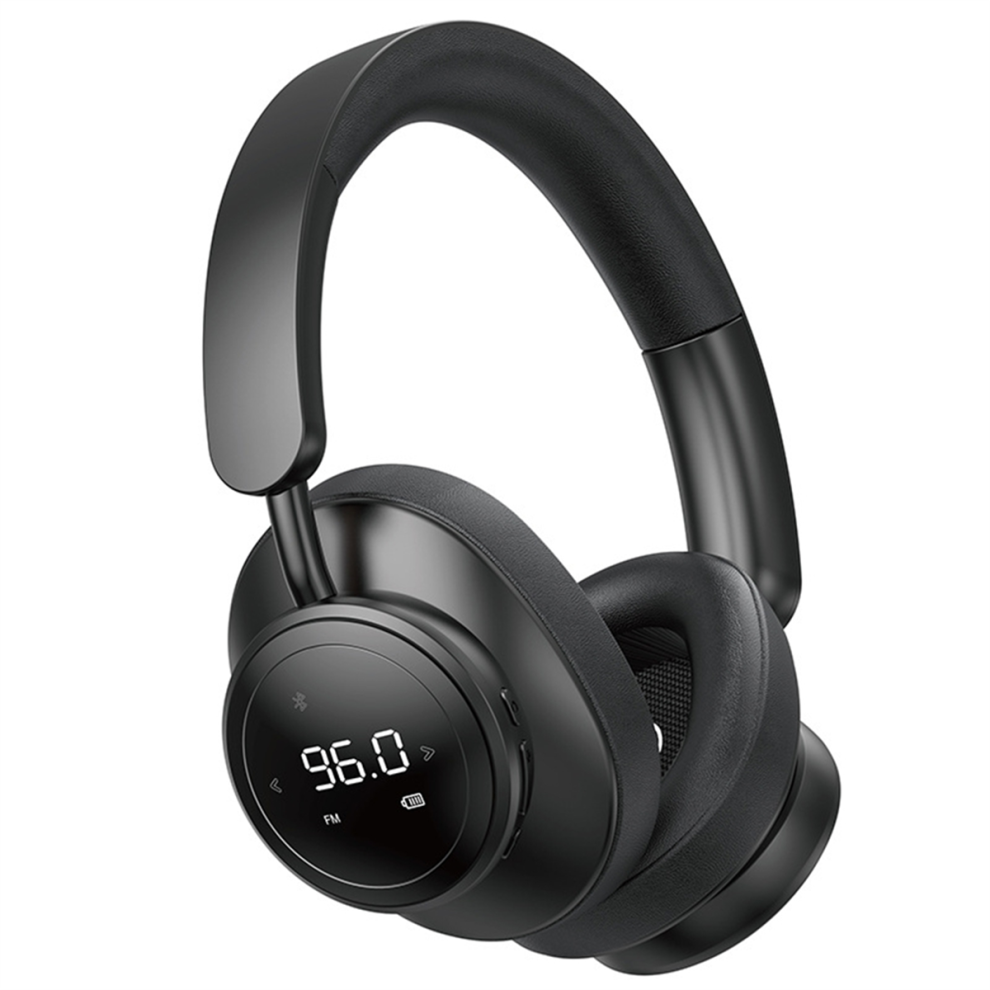 Wireless Headset Headphone With Mic Foldable Over Ear Bluetooth 5.3 Earphone Support Tf Card Fm Radio Black 4852394655955