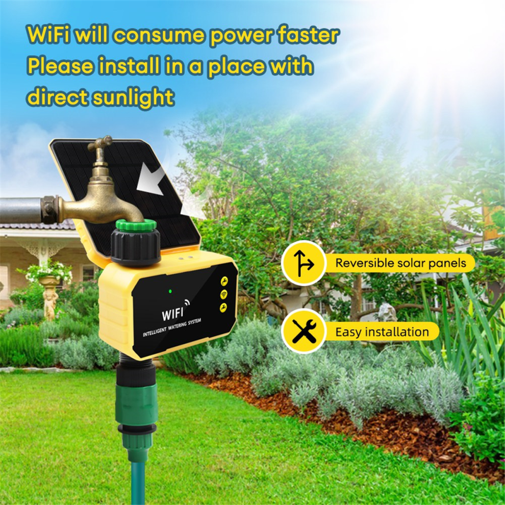 Household WIFI Solar Irrigation Timer Smart APP Control Automatic System Outdoor Water Garden Tool