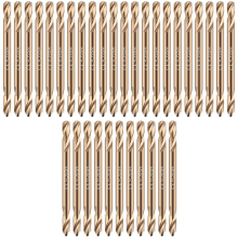 Cobalt Drill Bits Double End for Hardened Steel Wood Cast High Speed Metal Bit(3/16 Inch, 30 Pcs)