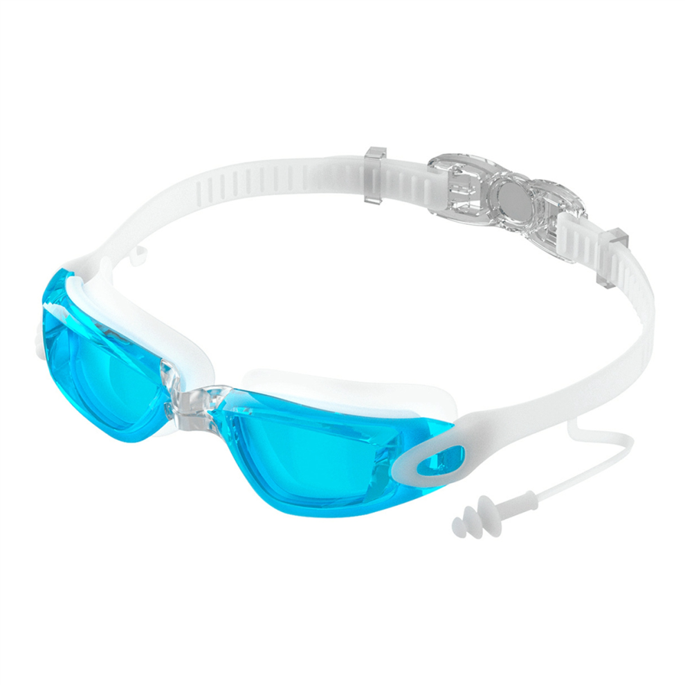 Schwimmbrille Wie Abgebildet, Integrierte OhrstöPsel, Wasserdicht Und Beschlagfrei, FüR MäNner Und Frauen (Flaches Licht)-image