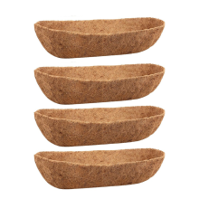 Pack 24 inch Trough Liners Coconut, Natural Liners for Wall Planter, Window Basket Deck Rail Planner