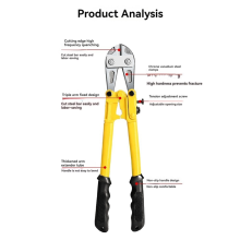 18In Medium Bolt Cutters Soft-Grip Rubber Ergonomic Handles Cuts Fence, Wire, Chain, Screws, Rivets and Padlocks