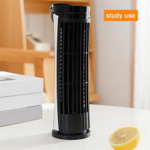Bedroom Desk Mini Tower Fan Table Cooling 2-Speed Wind Speed Adjustment Electric Black