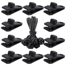 6" Black Ball Bungee Cords - 12 Pack