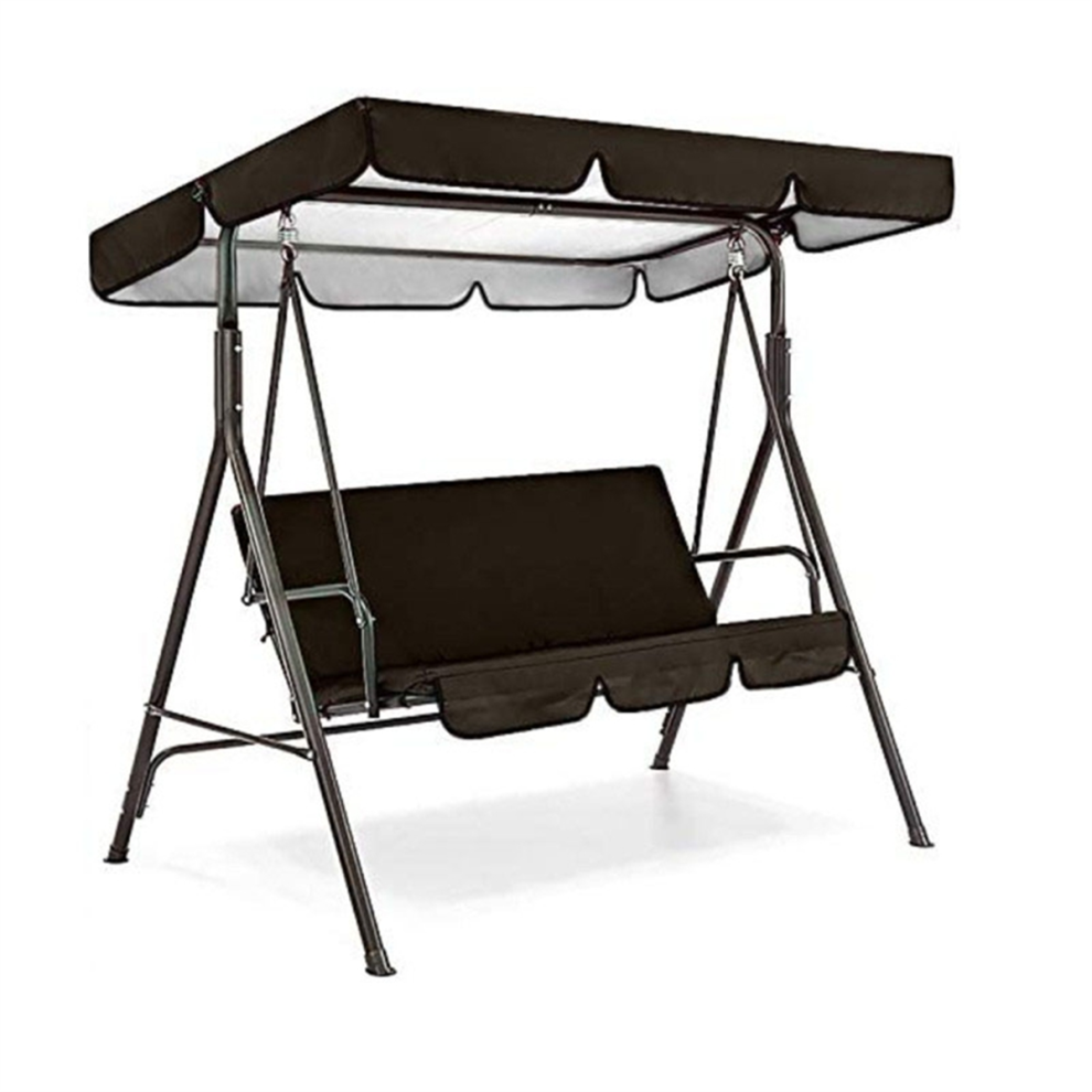 Sonnenschirm FüR Schaukel Pew 2/3 Sitzer Garten Stuhl Abdeckung Polyester Taft Wasserdicht Baldachin Werkzeuge A-image