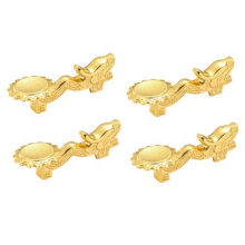 Eetstokjeshouder Legering Retro Draak Rek Mes Lepel Vork Standaard Eetstokjeshouder, Goud 4PCS
