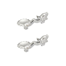 Eetstokjeshouder Legering Retro Draak Rek Mes Lepel Vork Standaard Eetstokjeshouder, Zilver 2PCS