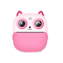 Kid Camera Printer Portable Thermal Instant Print Photo Kids Digital 2.4inch HD Dual Cameras Video Toy Gifts Pink