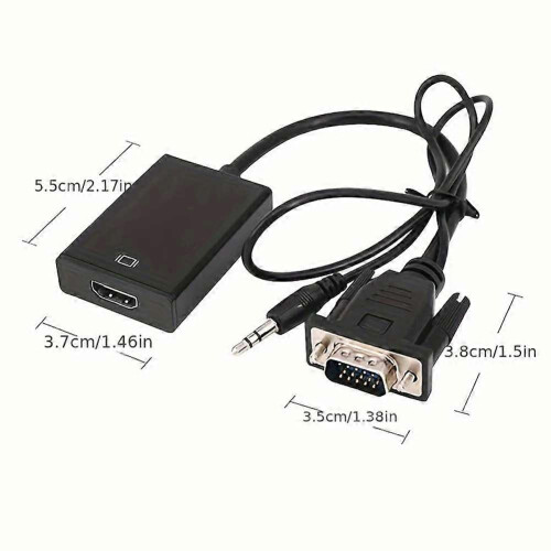 HDMI-compatible Adapter Cable VGA to HDMI-compatibe Converter Adapter for PC Laptops Display 2