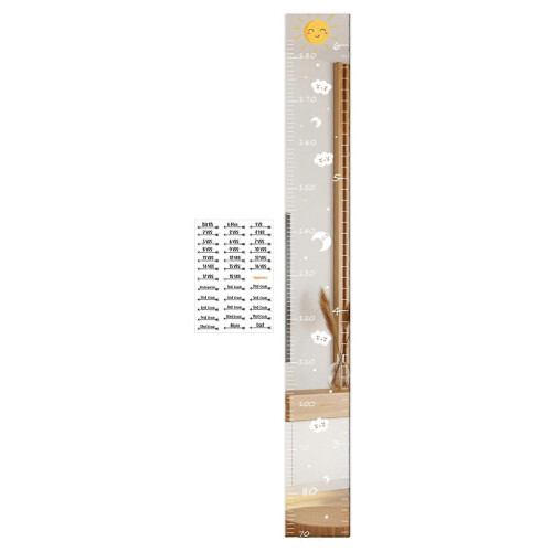 (F)Mirror Height Chart Multifuncional Decorative Height Wall Chart Children Present