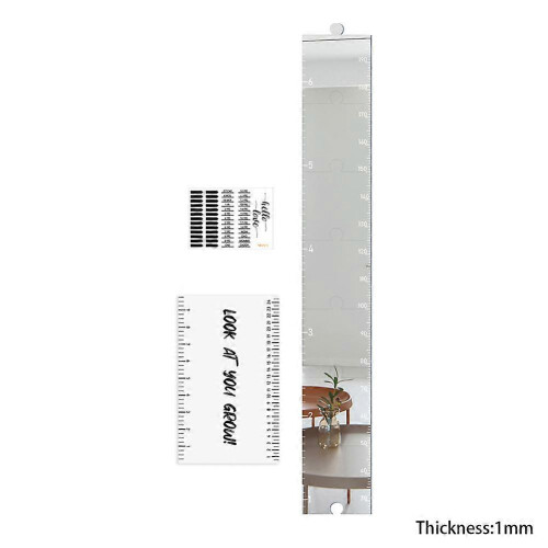 (H)Mirror Height Chart Multifuncional Decorative Height Wall Chart Children Present 1