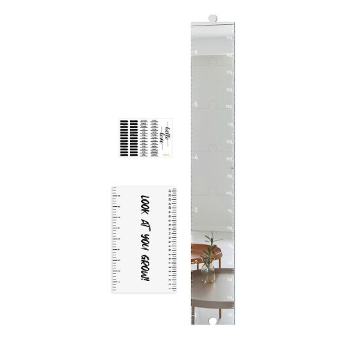 (H)Mirror Height Chart Multifuncional Decorative Height Wall Chart Children Present