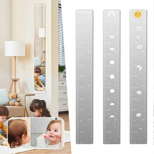 (F)Mirror Height Chart Multifuncional Decorative Height Wall Chart Children Present 1