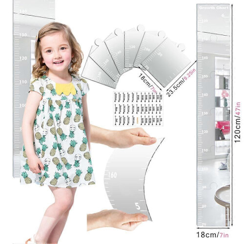 (F)Mirror Height Chart Multifuncional Decorative Height Wall Chart Children Present 2