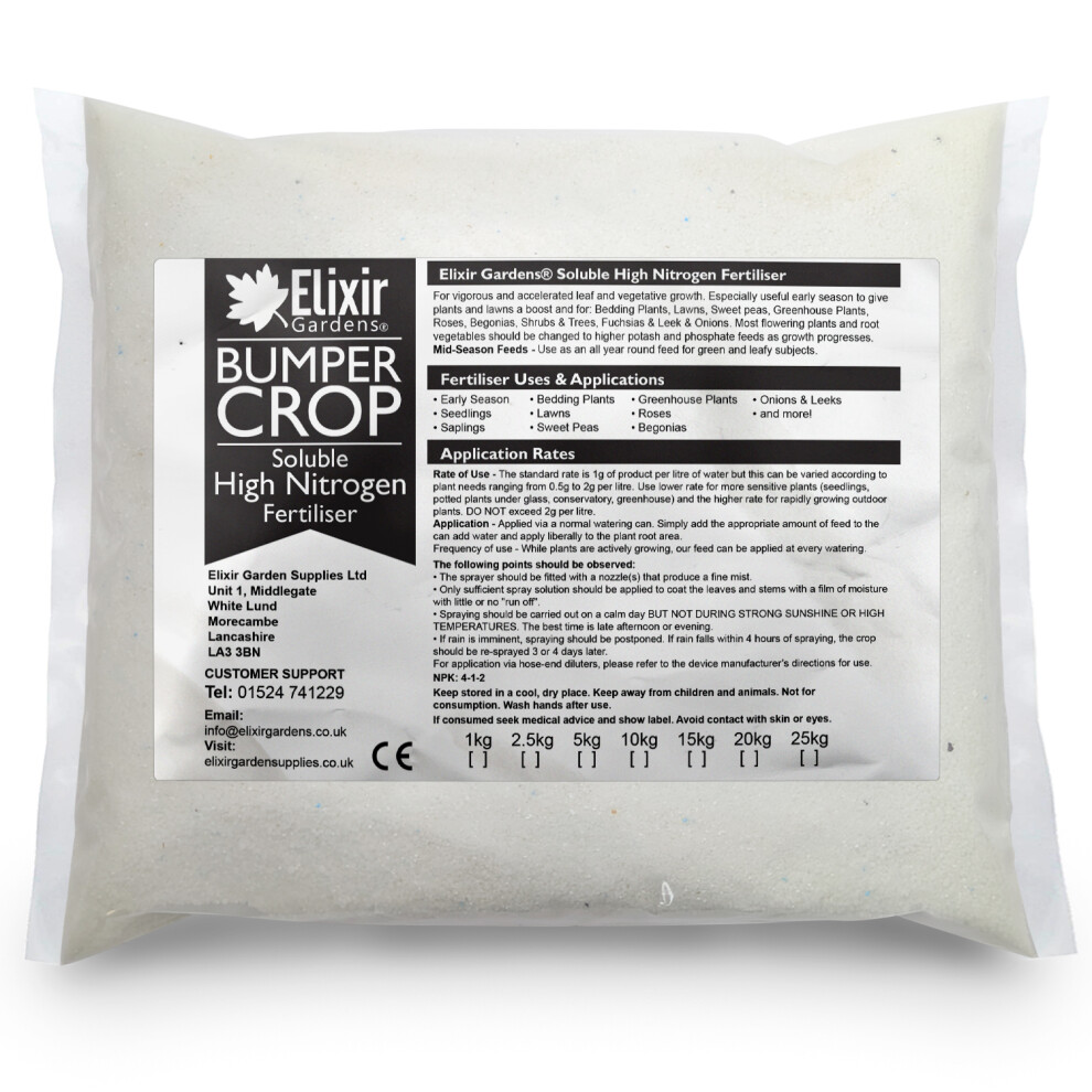 Elixir Garden Supplies (Bag, 700G) Bumper Crop High Nitrogen Fertiliser (Npk: 4-1-2)