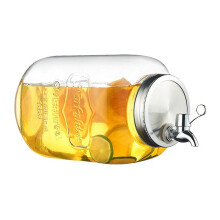 3 Litre Glass Water Dispenser with Tap And Stainless Steel Spigot