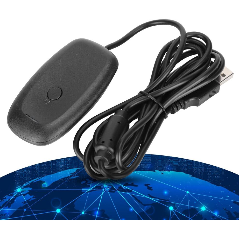 Wireless Gaming Receiver Adapter, Usb 2.0 Pc Receiver Gaming Controller Adapter Console For Microsoft Windows Xbox 360 Desktop Pc Laptop Gaming Black 749691186333