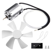 6 Zoll RV Lüfter, 12V D-Welle RV Lüfter Motor mit weißer Lüfterblatt, Ersatzteile für RV Dach Celling Badezimmer Auspuff