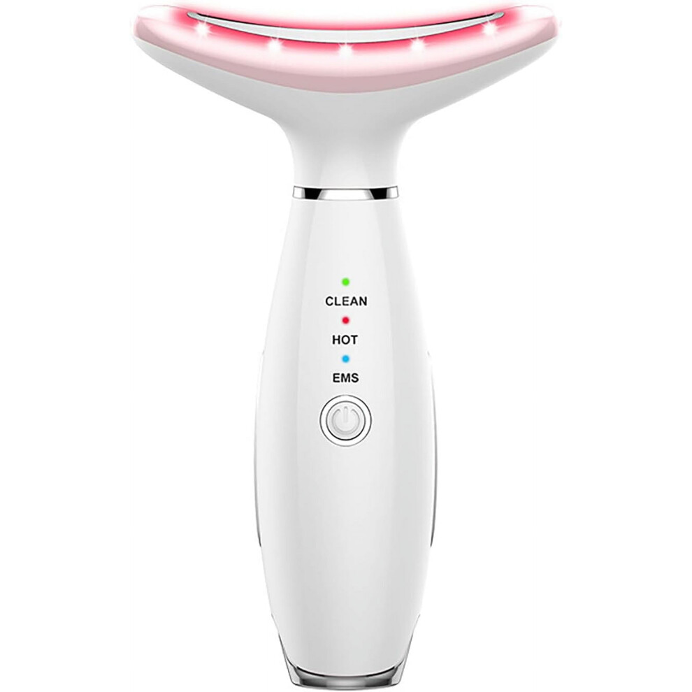 White/Red/Light () Led Therapy Facial Neck Lifting Messager, Face Lifting Device Therapy Face Massager Electric 3 Modes High Frequency Vibration Ems