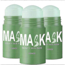3pcs Green Tea Mask Stick, Acne & Blackhead Removal, Deep Cleansing & Pore Tightening, Facial Mud Mask for Skin Care