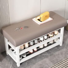 (Black Base, 60cm ) Metal Hallway Shoe Bench Entryway Shoe Storage Organiser Seat Bench