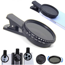 Solar eclipse camera lens filter, universal smartphone filter with clip
