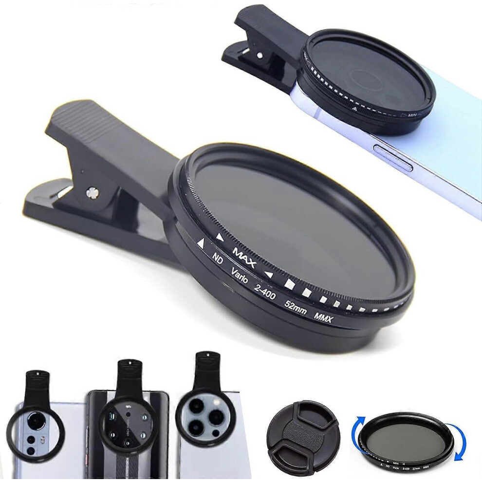 Solar eclipse camera lens filter, universal smartphone filter with clip