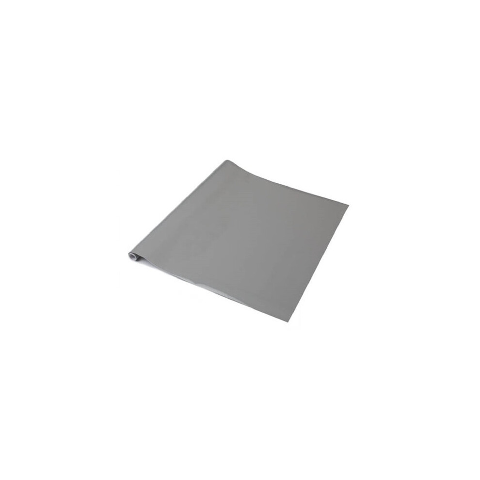 D-C-Fix Grey (10M) Glossy Sticky Back Plastic Vinyl Wrap Film (45Cm Wide) 10M