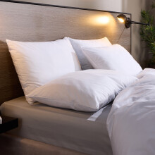 (Medium Pillow, 4 Pack) Snuggledown Luxurious Cotton Pillow UK Made