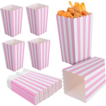 Raidalliset Paperi Popcorn Pussit 40 Kpl Elokuva-ilta Säiliöt Jalkapallo Popcorn Box pojille ja tytöille Juhla Popcorn laatikot