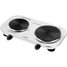 Geepas 2500W Stainless Steel Double Hot Plate  Portable Electric Hob Double Burne