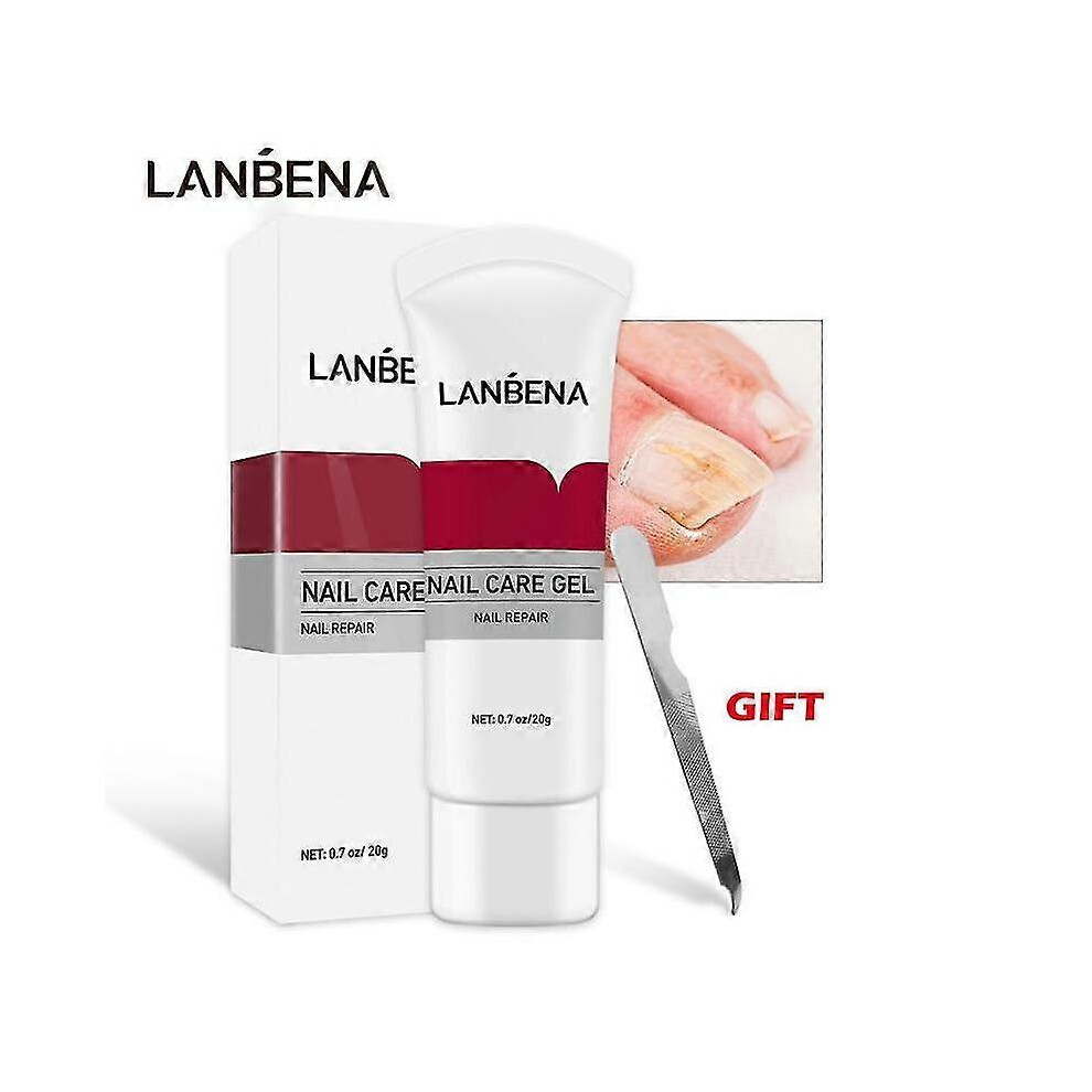 (20g) Lanbena Nail Repair Liquid Nail Treatment With File Effective Anti Fungal Fingernails