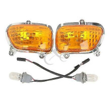 (orange) Motorcycle Front Turn Signal Lights Lens Shell For Honda Goldwing GL1800 2001-2017 2016 2015 2014 2013 2012 clear/ smoke/ orange