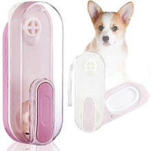 Pink Dog Water Bottle, Portable Collapsible Water Fountain Cup with Leak-Proof Water Bowl Dispenser for Cat/Rabbit/Puppy Outdoor Walking
