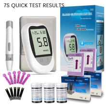 (Blodsockermätare med 100 st testremsor och lancetter) Blodsockermätare Testremsor Lancetter Diabetes Digitalt glukometer Blodsockertest