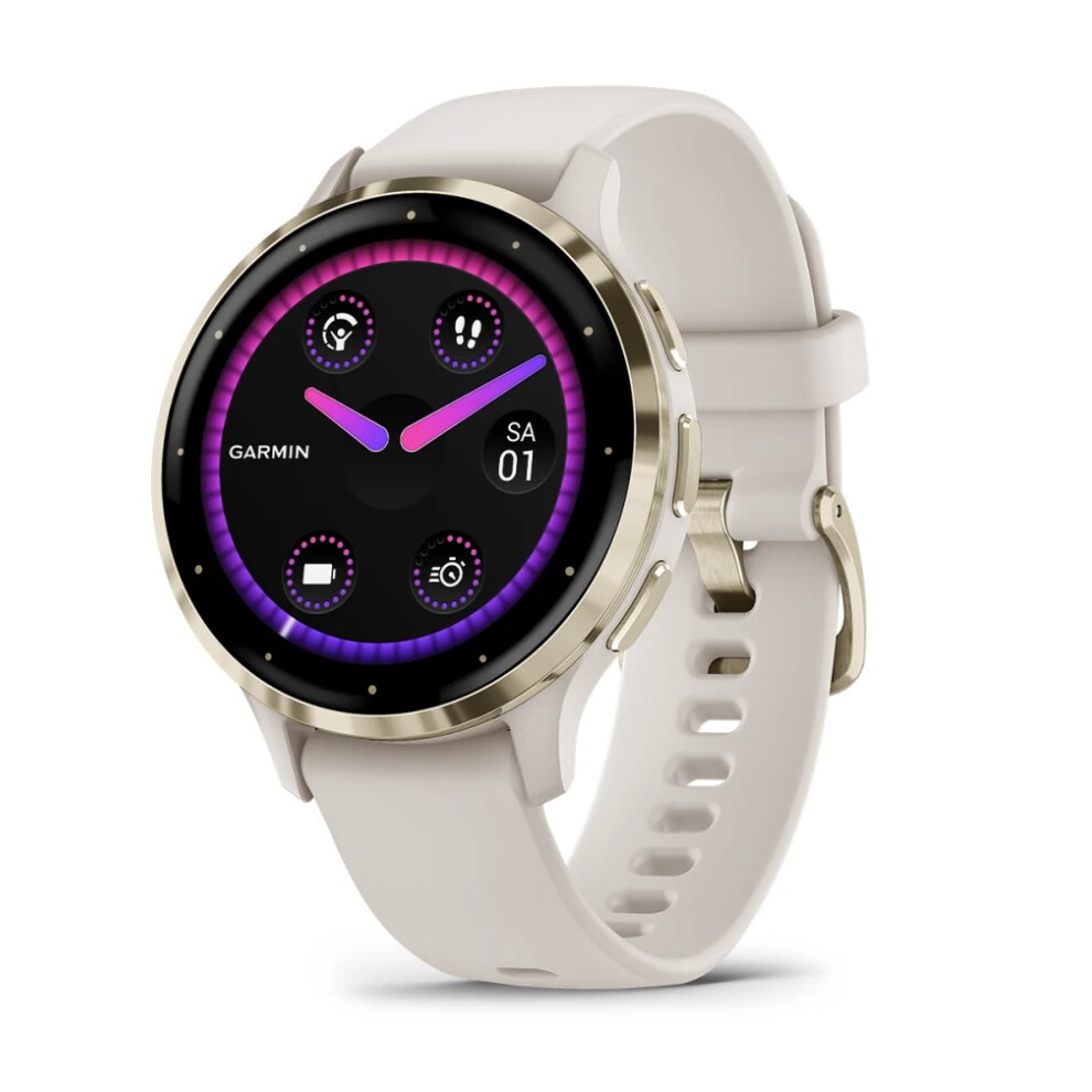 Garmin Venu® 3S /Softgold Mit Schnellwechsel-Silikon-Armband Elfenbein 010-02785-04 - Image 14