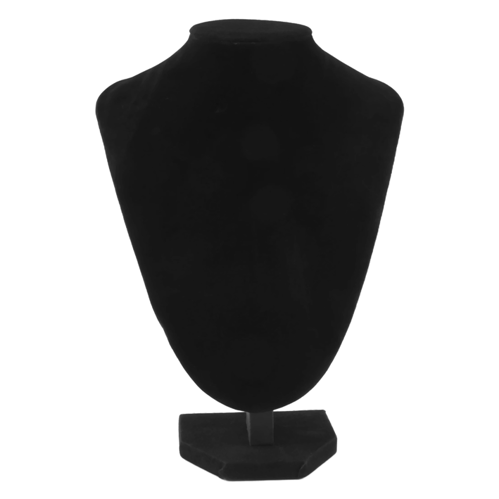Melitt Shop Mannequin Bust Jewelry Necklace Pendant Earring Display Stand Holder -Xl Black