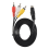 1.5M 4.9ft 3 Male to 4 Pin S-Video TV PC Conversion Cable 4