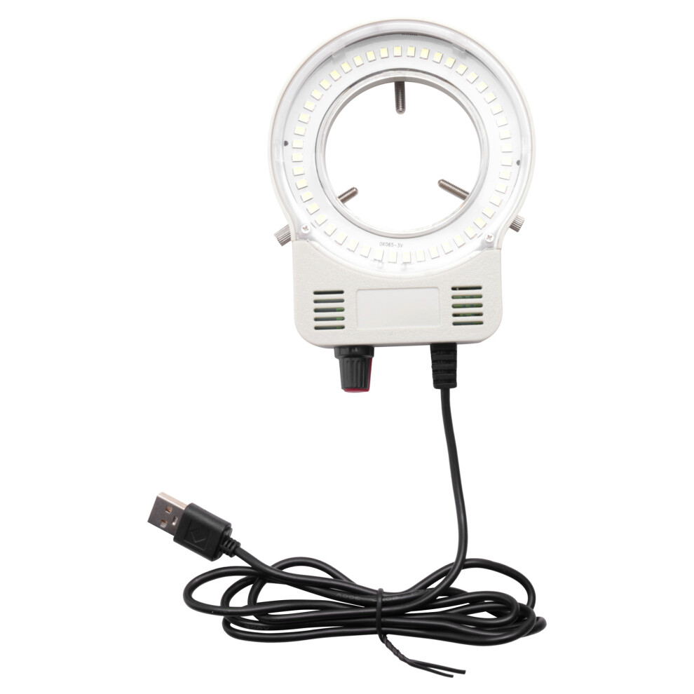 48 Led Industrial Microscope Camera Source Ring Lamp Illuminator Adjustable Brightness Usb Interface Light 4852487661931