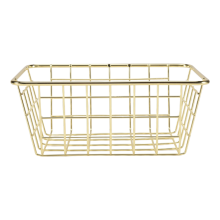 Storage Basket Solid Color Household Iron Box Bedroom Bathroom Gold S