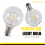 20 Pcs G40 LED Replacement Light Bulbs E12 Screw Base Shatterproof Globe for Solar String Lights Warm 6