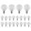 20 Pcs G40 LED Replacement Light Bulbs E12 Screw Base Shatterproof Globe for Solar String Lights Warm 2
