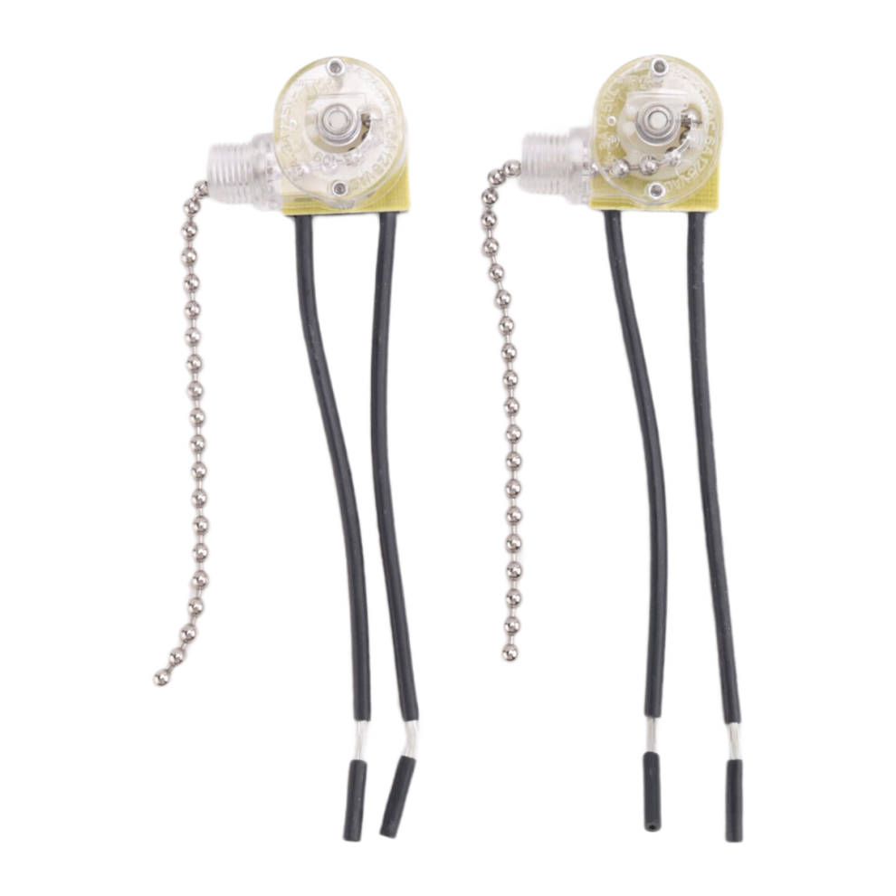 Ceiling Fan Light Switch Ze-109 Two-Wire Light Switch With Pull Cords For Ceiling Light Fans Lamps 2Pcs 4854020338270