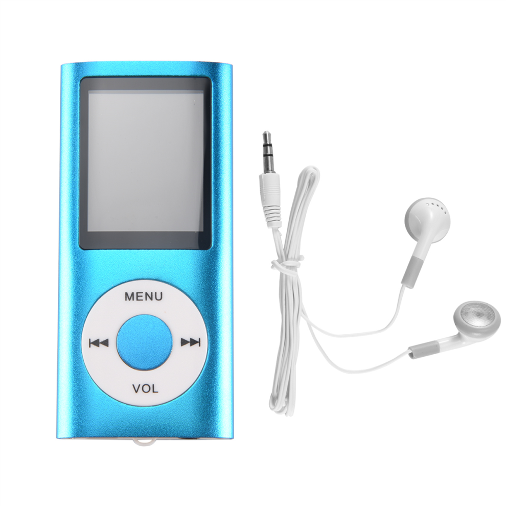 Melitt Mp3 Player With Tooth 5.0, Music 32Gb Tf Card,Fm,Earphone, Portable Hifi (Blue) Blue