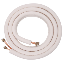 3m Insulated Aluminum AC Line Set 1/4 in & 3/8 in, Weather-Resistant Refrigerant Pipe for Mini Split