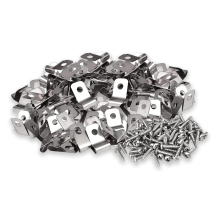 Fence Wire Clips Agricultural Fencing Mounting Clips, Stainless Steel Screw Clamps With Screws (100Pcs)